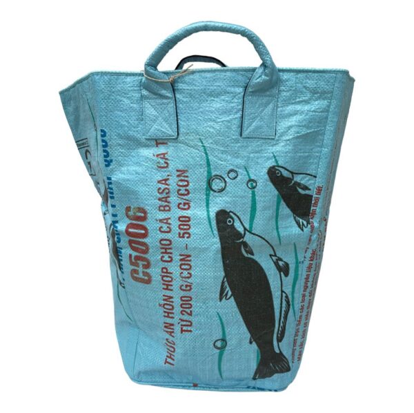 Wäschesack Wäschekorb Strandtasche Badetasche aus Reissack Beadbags upcycling Nolinearts