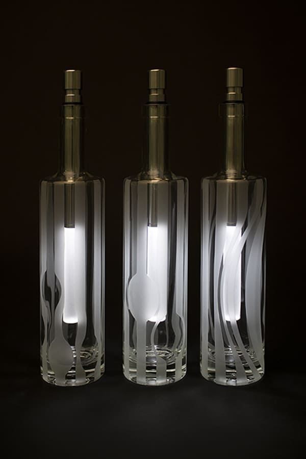 Flaschen Set für Bottlelight Flaschenlampe Nolinearts