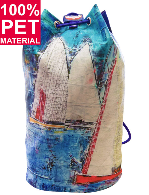 rucksack aus recycling plastik seesack tordalk nolinearts