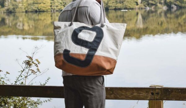 Strandtasche Schultertasche Reisetasche Segeltuchtasche Shopper Segeltuch Tasche aus gebrauchten Segeln Nolinearts