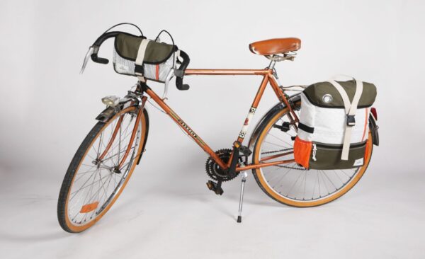 727 Fahrradtasche Rucksack Gepäckträger Tasche für Fahrrad Segeltuchtasche Shopper Segeltuch Tasche aus gebrauchten Segeln Nolinear