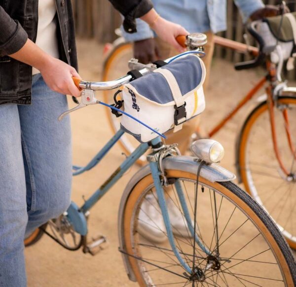 727 Lenkertasche Fahrradtasche Rucksack Gepäckträger Tasche für Fahrrad Segeltuchtasche Shopper Segeltuch Tasche aus gebrauchten Segeln Nolinearts